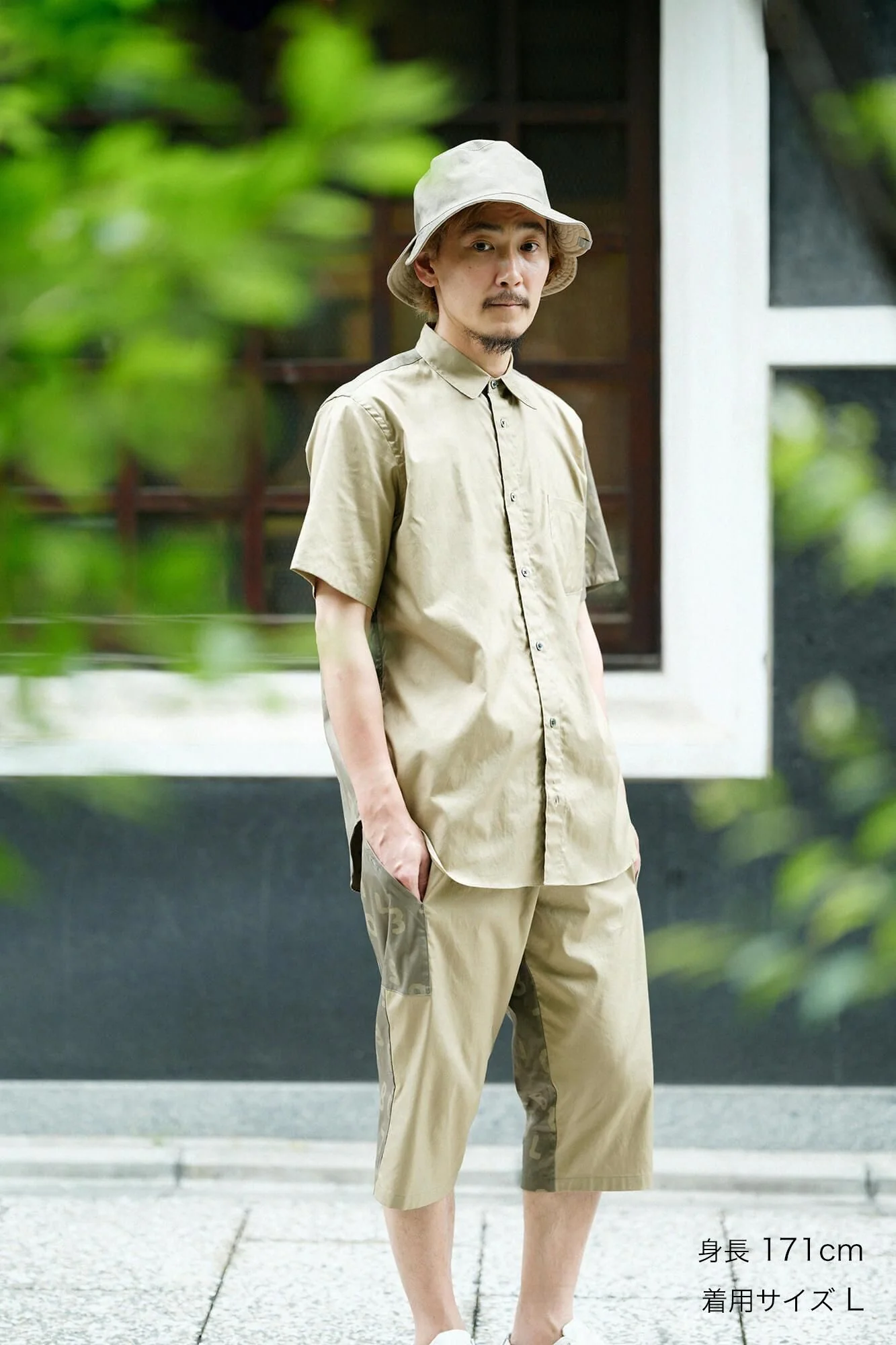 【net限定30%OFF】80双オックス 半袖シャツ／路考茶（ろこうちゃ）×SO-SU-U昆（こん） 上下（しょうか） - Image 4