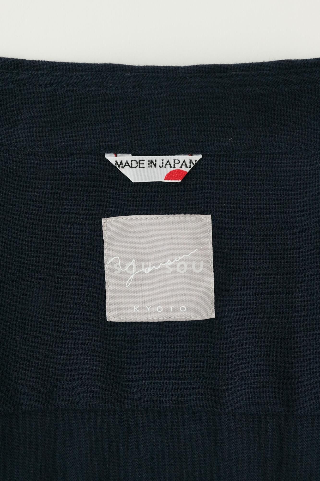 高島縮 20/20 グランチュニックシャツ／留紺（とめこん） - Image 14