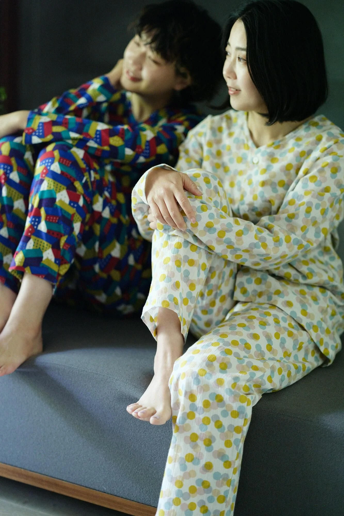 【net限定】高島縮20/20 Vネック テキスタイルパジャマ／ビー玉2 - Image 10