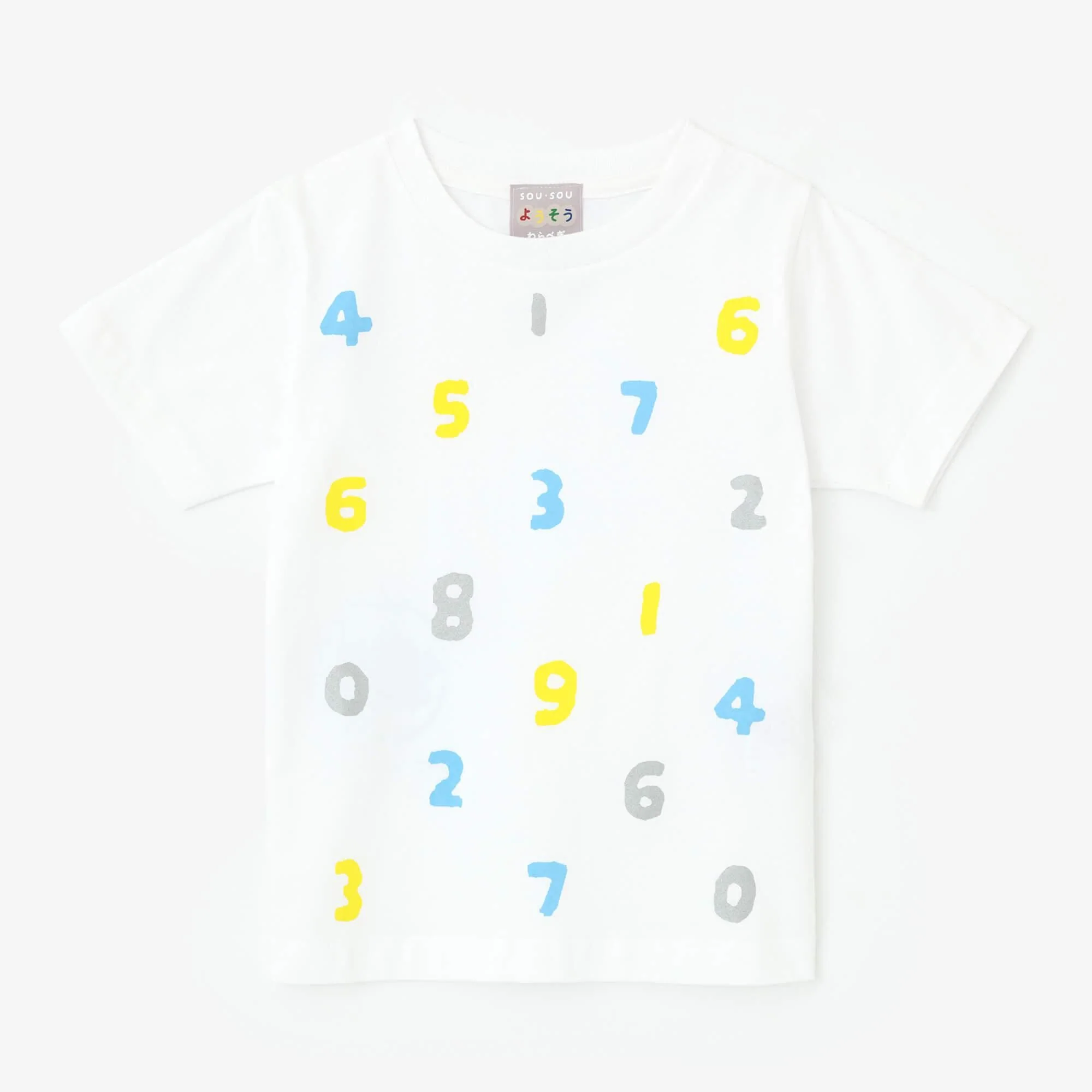 ●そすうみつみ はんそでTシャツ/しろいろ
