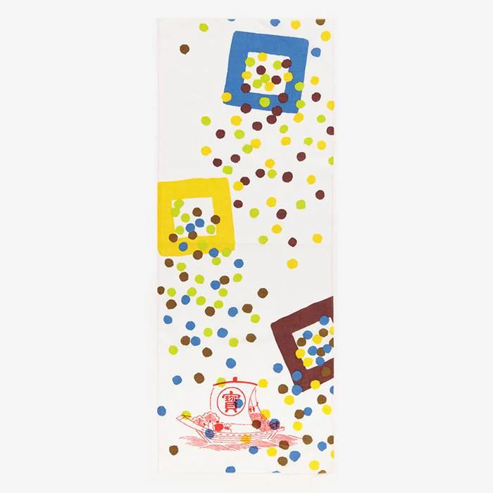 伊勢木綿 textile手ぬぐい/節分 宝船(せつぶん たからぶね)
