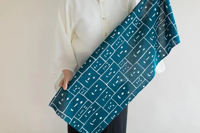 伊勢木綿 textile手ぬぐい／笑顔（えがお） - Image 4