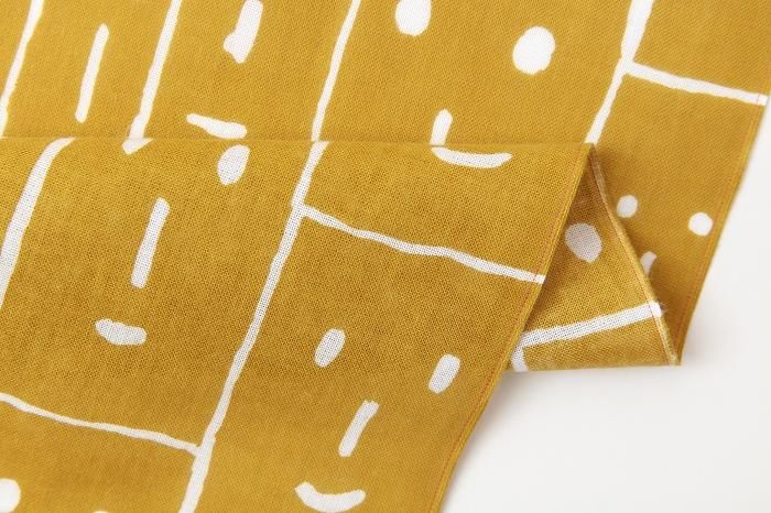 伊勢木綿 textile手ぬぐい/笑顔 芥子色(えがお からしいろ) - Image 7