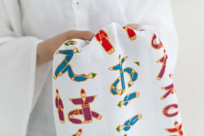 伊勢木綿 textile手ぬぐい/人文字 - Image 4