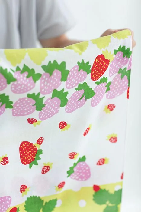 伊勢木綿 textile手ぬぐい/いちご摘み - Image 4
