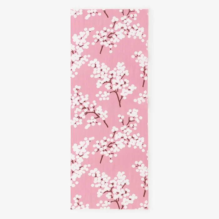 伊勢木綿 textile手ぬぐい/南天 薄紅(なんてん うすべに)