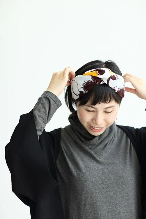 伊勢木綿 textile手ぬぐい／栗ひろい - Image 3