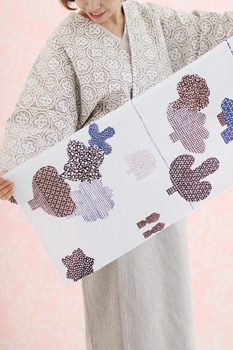 伊勢木綿 textile手ぬぐい／槍袋文様（やりぶくろもんよう） - Image 4