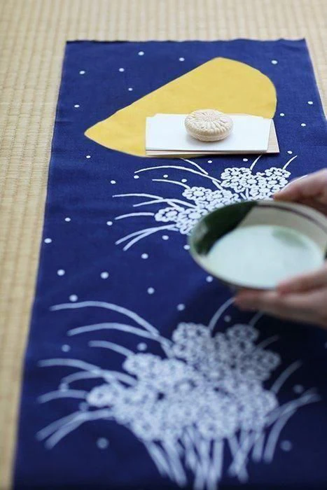 伊勢木綿 textile手ぬぐい／秋の夜（あきのよる） - Image 3