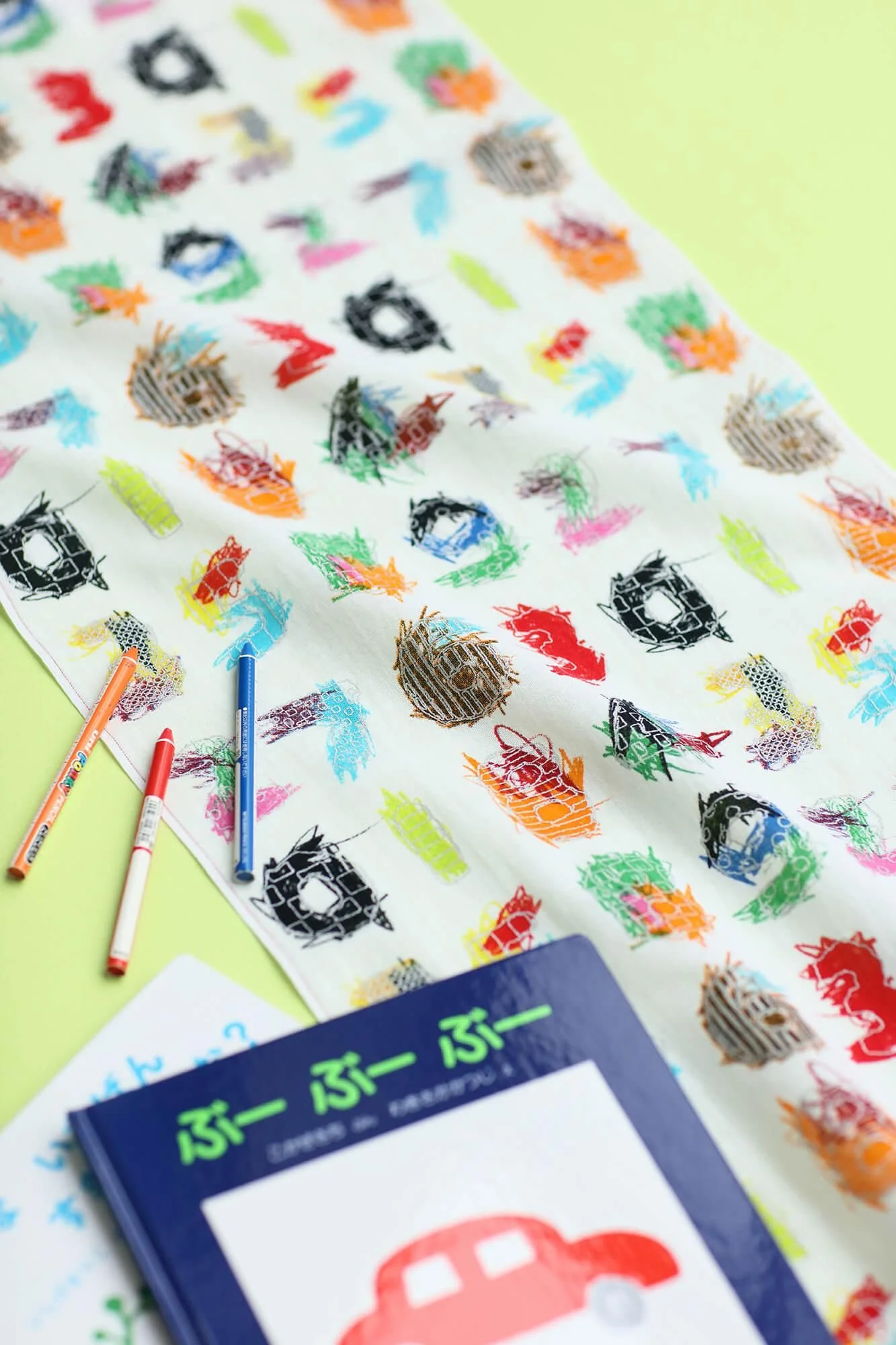 伊勢木綿 textile手ぬぐい/テキスタイルぬりえあそび - Image 3