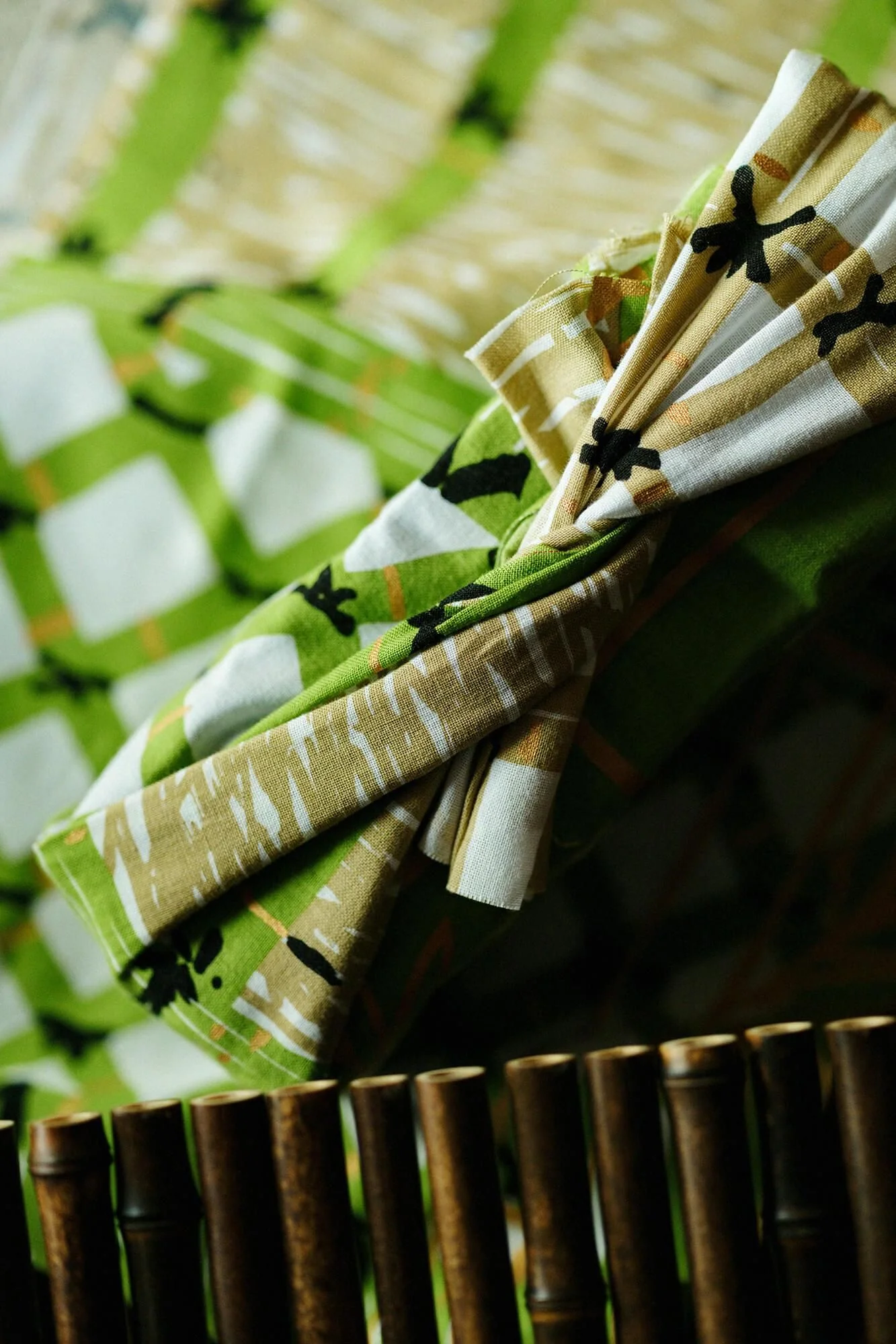 伊勢木綿 textile手ぬぐい/竹垣(たけがき) - Image 5