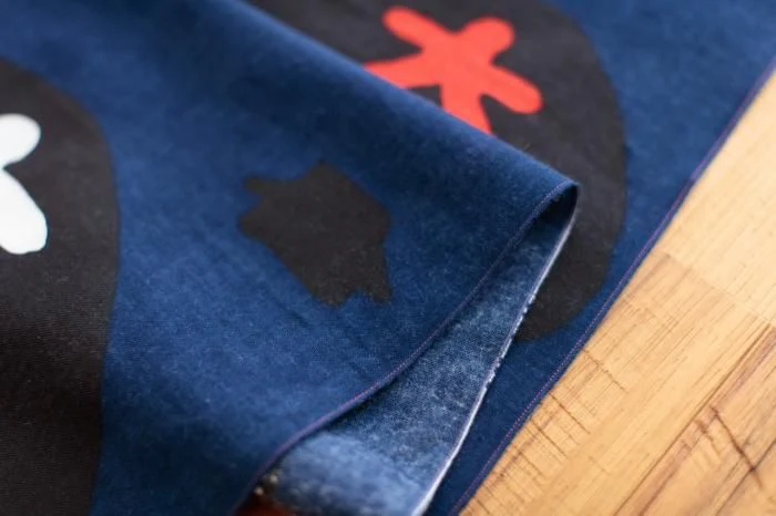 伊勢木綿 textile手ぬぐい／送り火 群青色 - Image 5