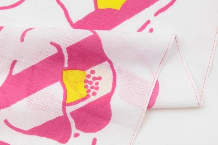【net限定】伊勢木綿 textile手ぬぐい/寒椿(かんつばき) - Image 3