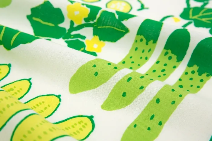 伊勢木綿 textile手ぬぐい（ひめ丈）／きゅうり - Image 2
