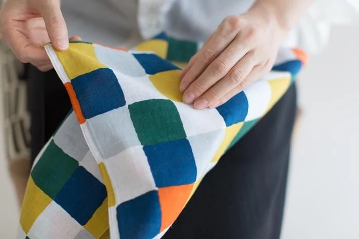 伊勢木綿 textile手ぬぐい(ひめ丈)/日々(ひび) 朝茶事(あさちゃじ) - Image 4