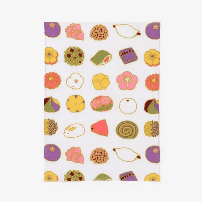 伊勢木綿 textile手ぬぐい（ひめ丈）／和菓子 九○