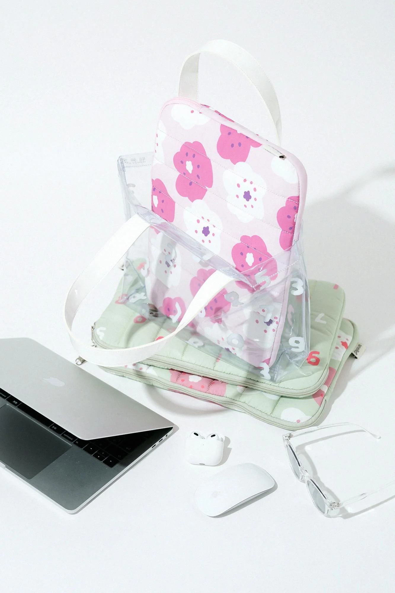 SOU・SOU×誠品書店 PCポーチ／ほほえみ ピンク - Image 5