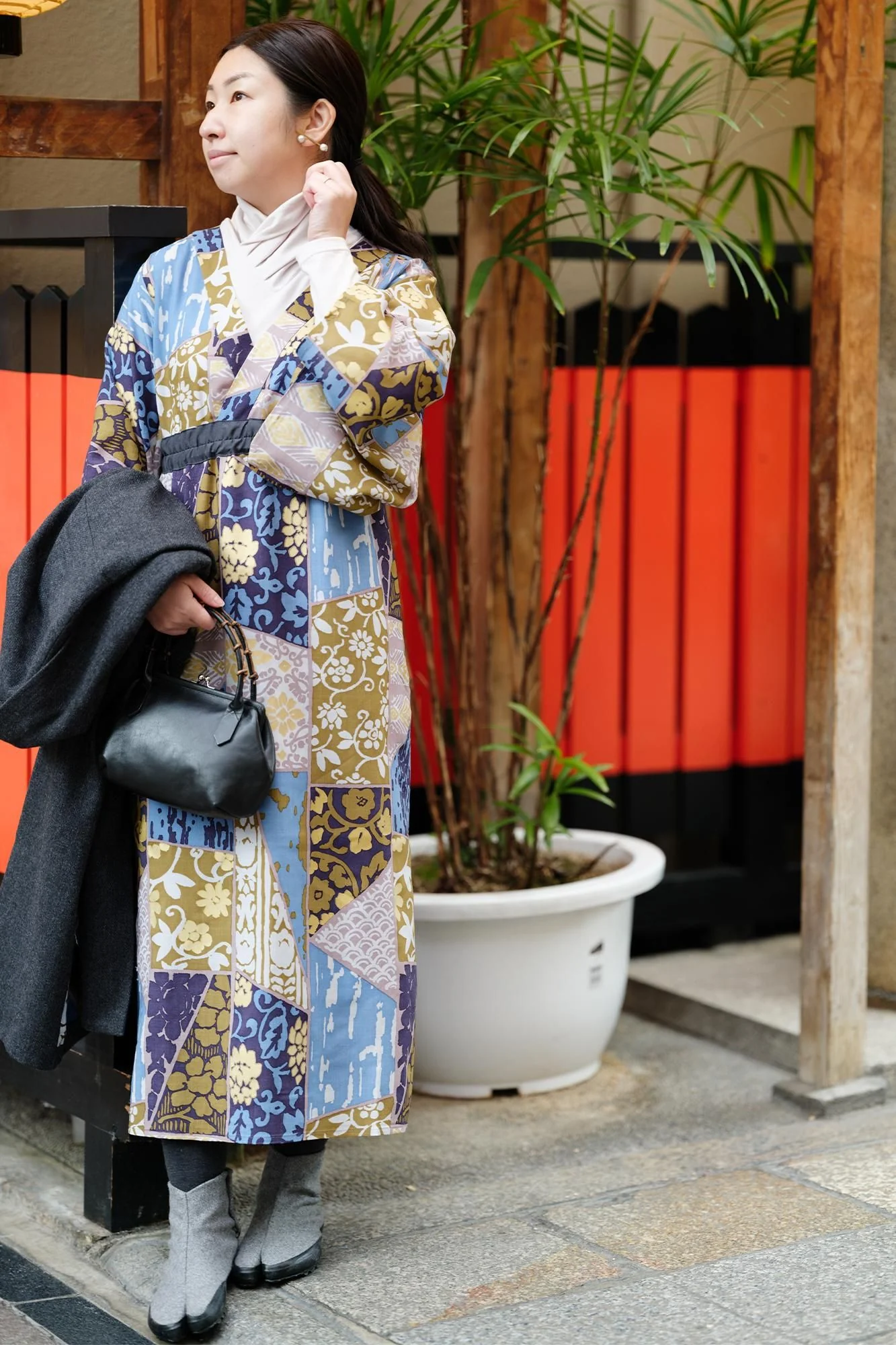 SOU・SOU×Y’SACCS 藤蔓手提（ふじづるてさげ）がま／濡羽色（ぬればいろ）×SO-SU-U - Image 7