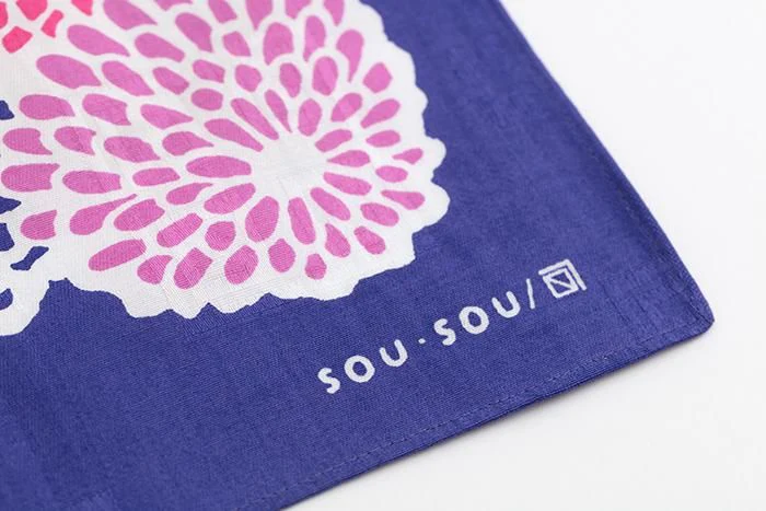 SOU・SOU×荒川益次郎商店 風呂敷(小)/菊づくし - Image 3