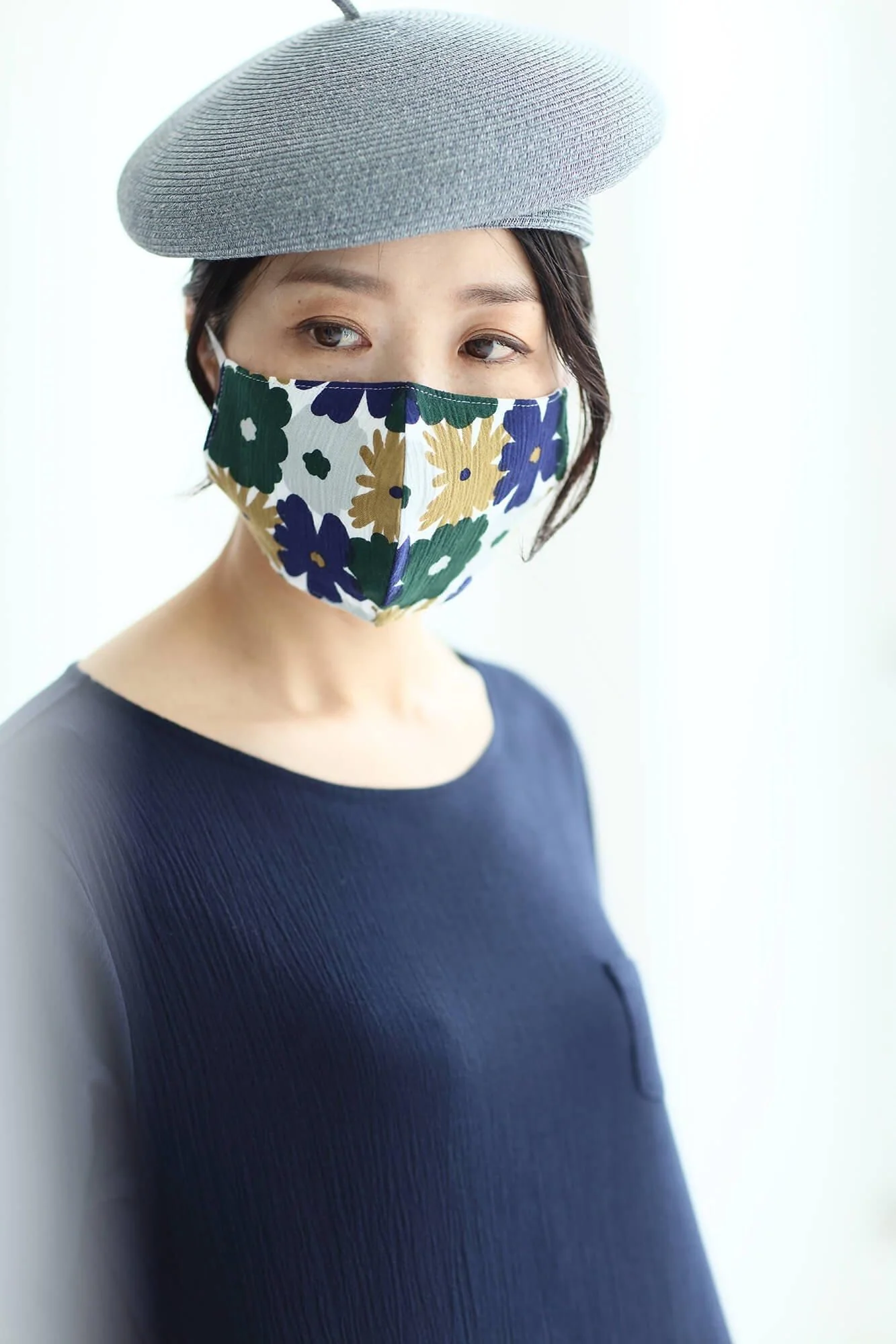◎【30%OFF】高島縮 テキスタイルマスク／おおらかとりどり - Image 4