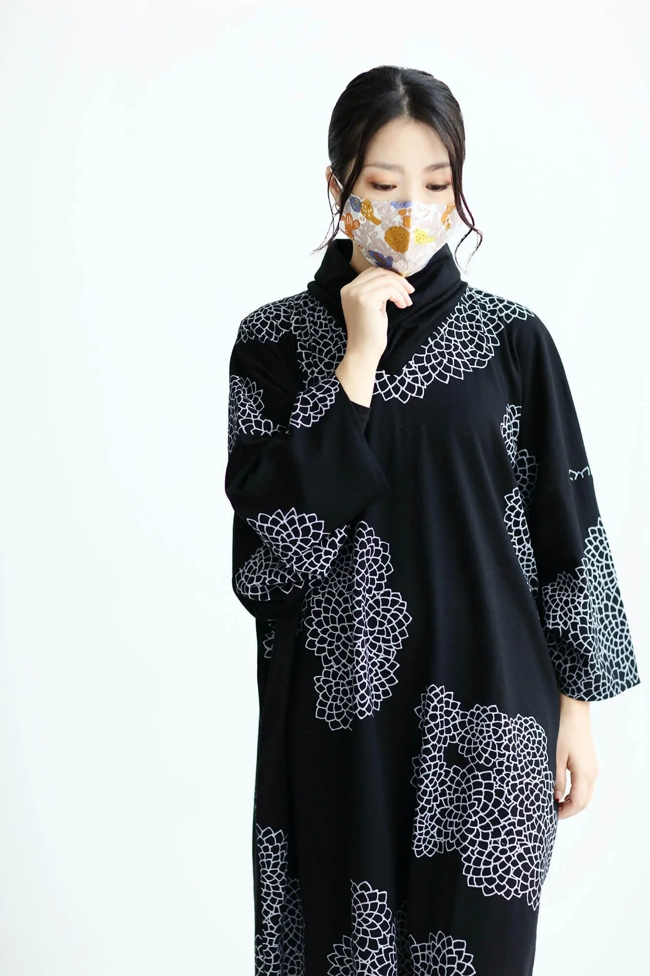 ◎【30%OFF】高島平織×高島縮 テキスタイルマスク／とり - Image 8