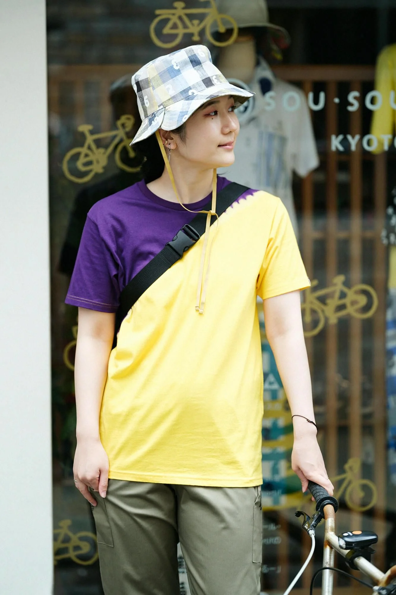 【net限定】近清絞り 染め分け半袖Tシャツ[5.0]／メッセンジャー デイジー×パープル - Image 8