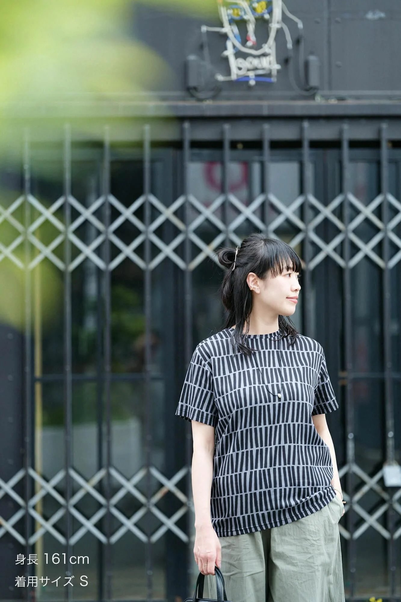 【net限定】高島縮 40/40 半袖Tシャツ/拍子木(ひょうしぎ) - Image 2