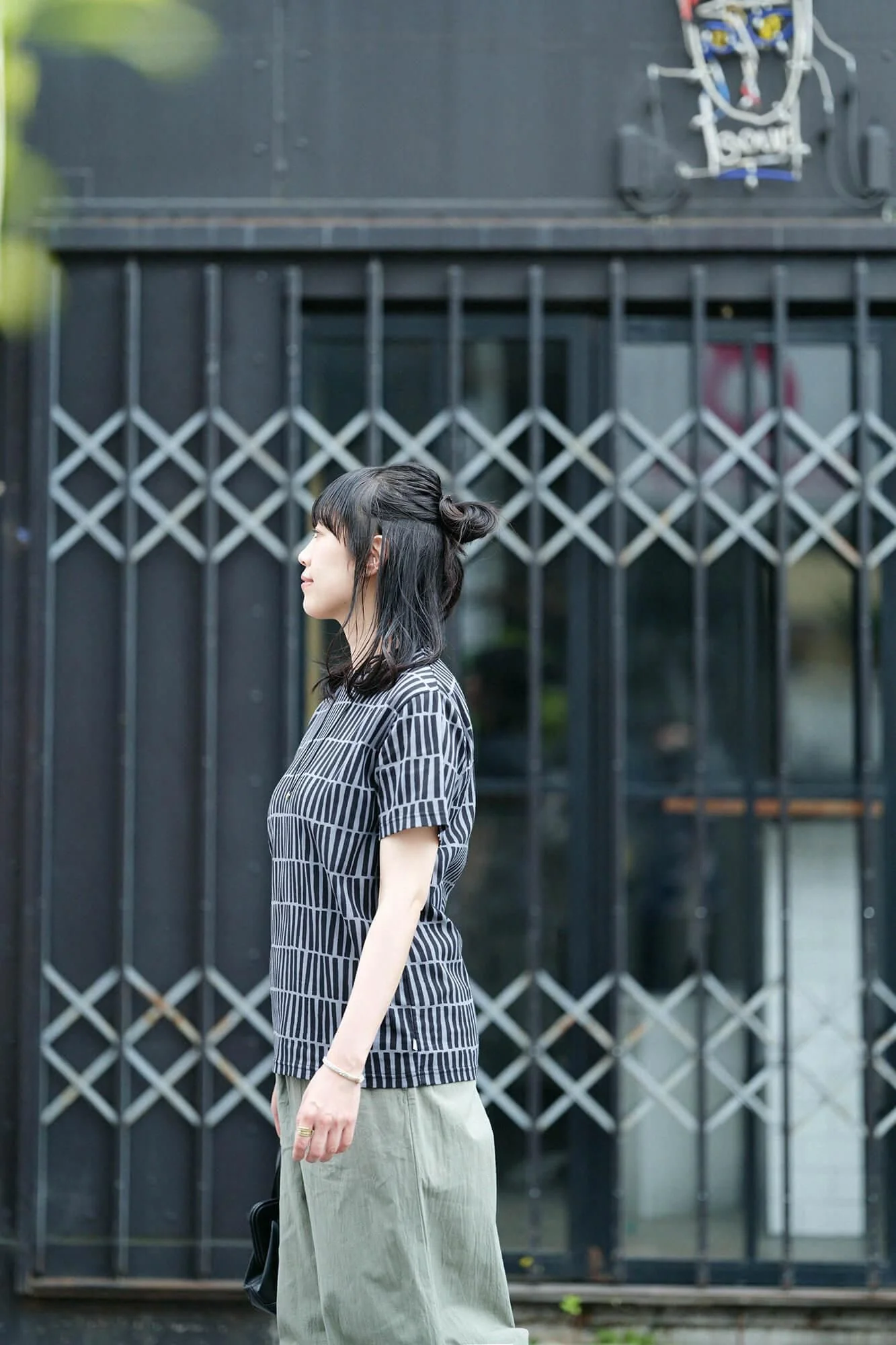 【net限定】高島縮 40/40 半袖Tシャツ/拍子木(ひょうしぎ) - Image 5