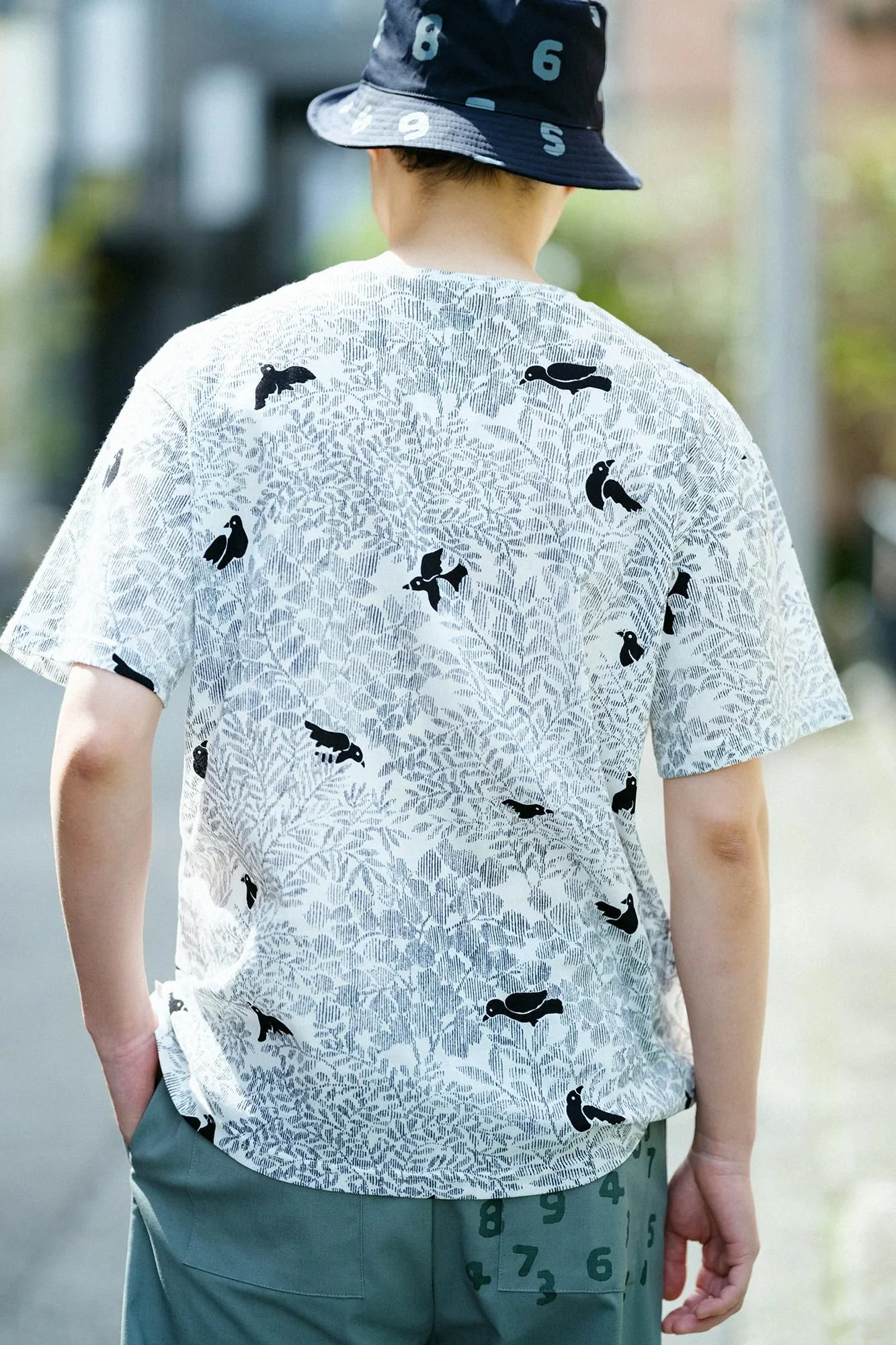 【net限定】高島縮 40/40 半袖Tシャツ／さえずり - Image 10