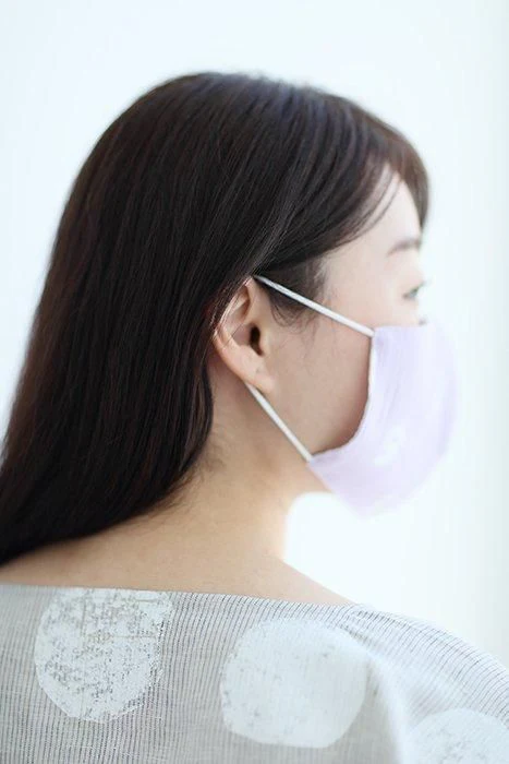 ◎【30%OFF】高島縮 テキスタイルマスク（Mサイズ）／SO-SU-U 淡桃色（うすももいろ） - Image 7